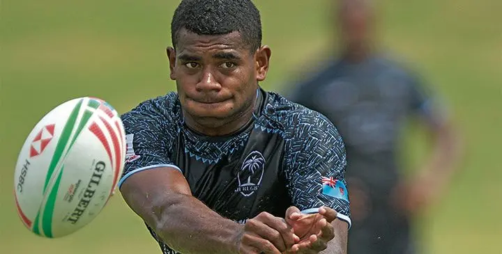 Fiji Airways Fijian 7s rep Apenisa Cakaubalavu. Photo: Bruce Southwick/ZoomFiji