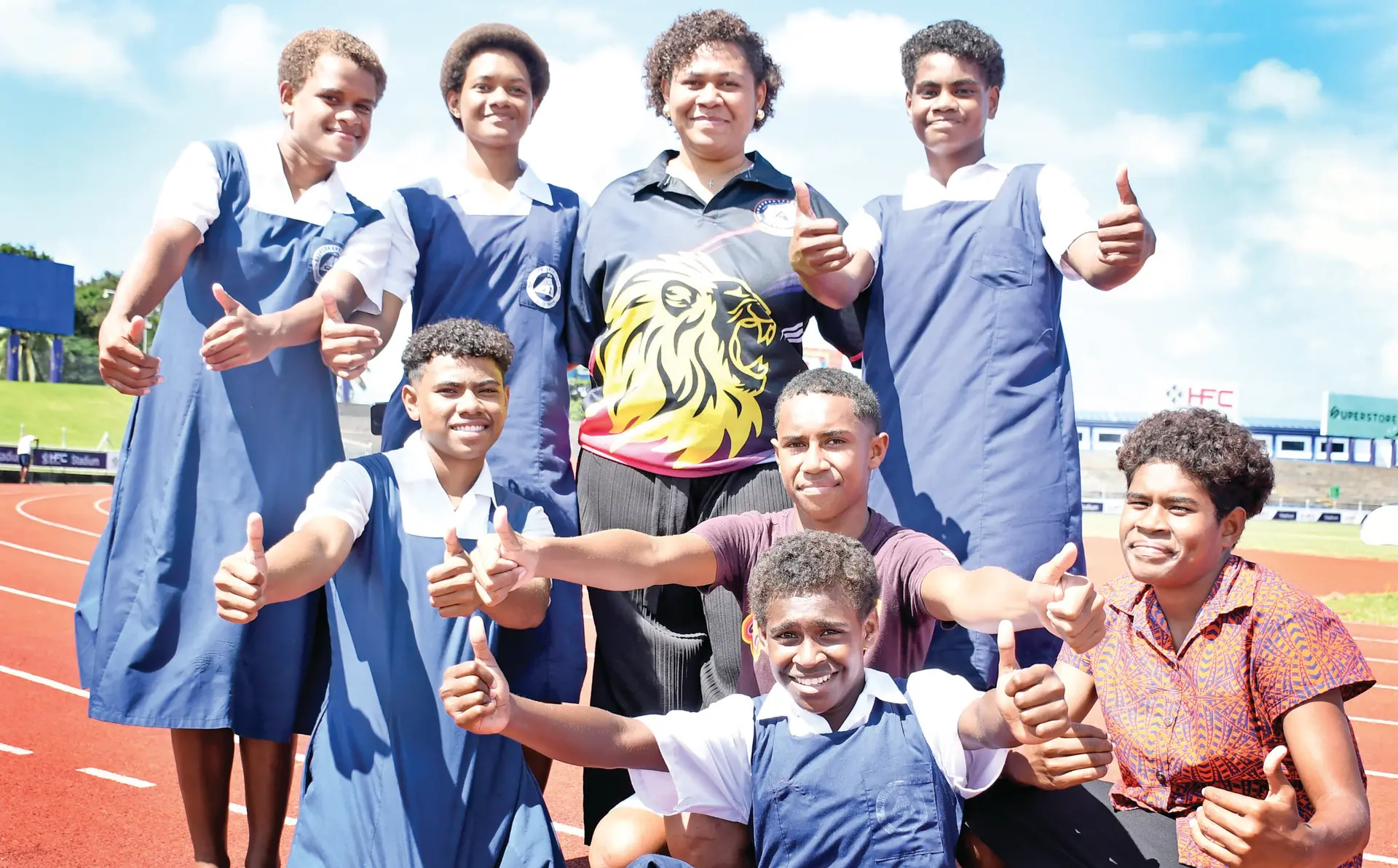 Nadroga Arya School athletes and coach from Sigatoka were out testing the tracks at the National Stadium on April 29, 2026.