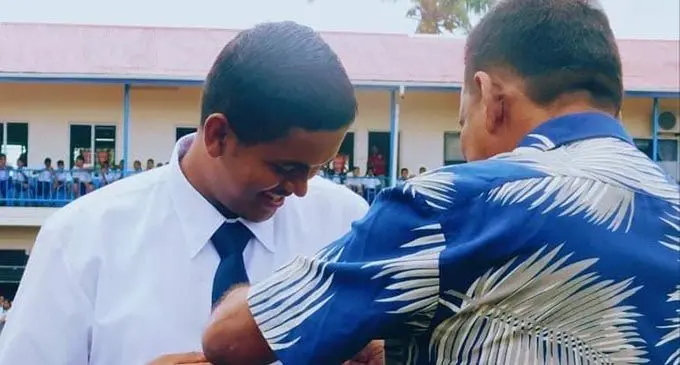 Harsh Chand during his badging ceremony before the pandemic .