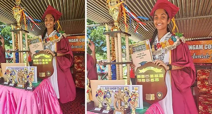 Suva Sangam College dux, Mishal Chandar