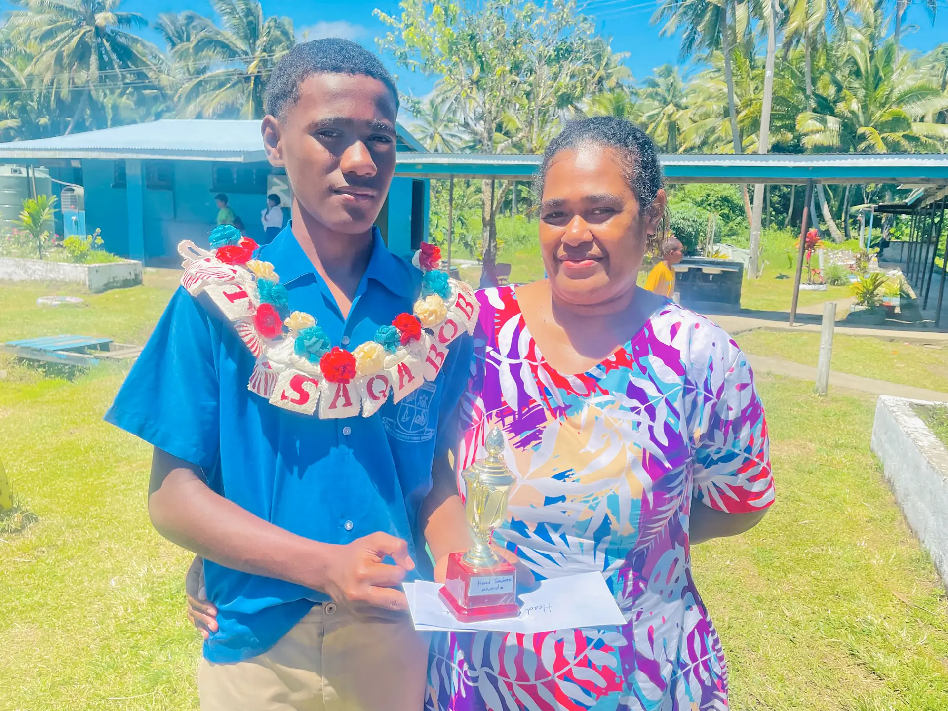  Epi Saqabobo with his mum Unaisi Buiika on December 3rd, 2025. 