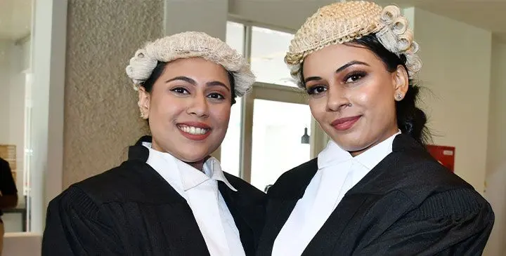 Lawyer Zanuba Bhatti, with sister (right), Zaina Bhatti in Suva on March 25, 2025. Photo: Ronald Kumar