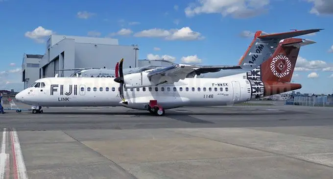 One of Fiji Link’s brand new ATR 72-600 aircraft. 