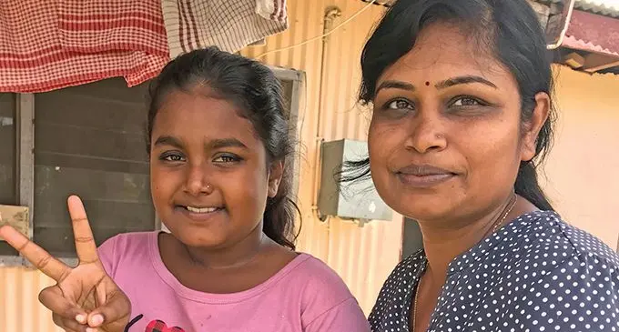 Roselyn Lata Kumar with daughter Vaniya Latchman at their home in Malolo Transmitter in Nadi.  Photo: Waisea Nasokia