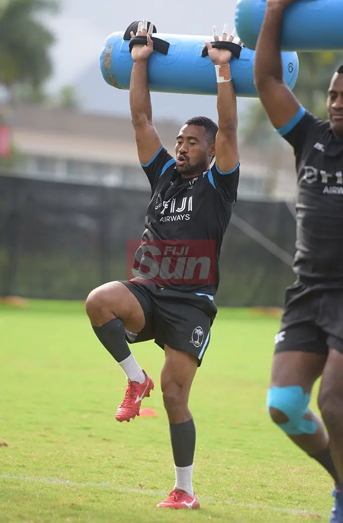Fiji Airways Flying Fijian rep, Henry Seniloli during training at Albert Park on August 6, 2019. Photo: Ronald Kumar.