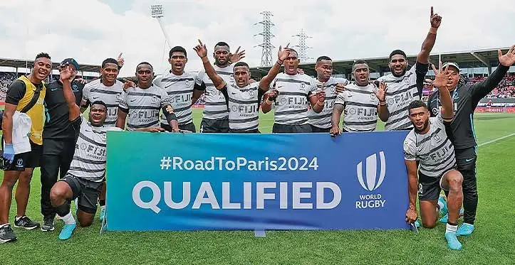 Fiji Airways Fijian men's 7s squad.