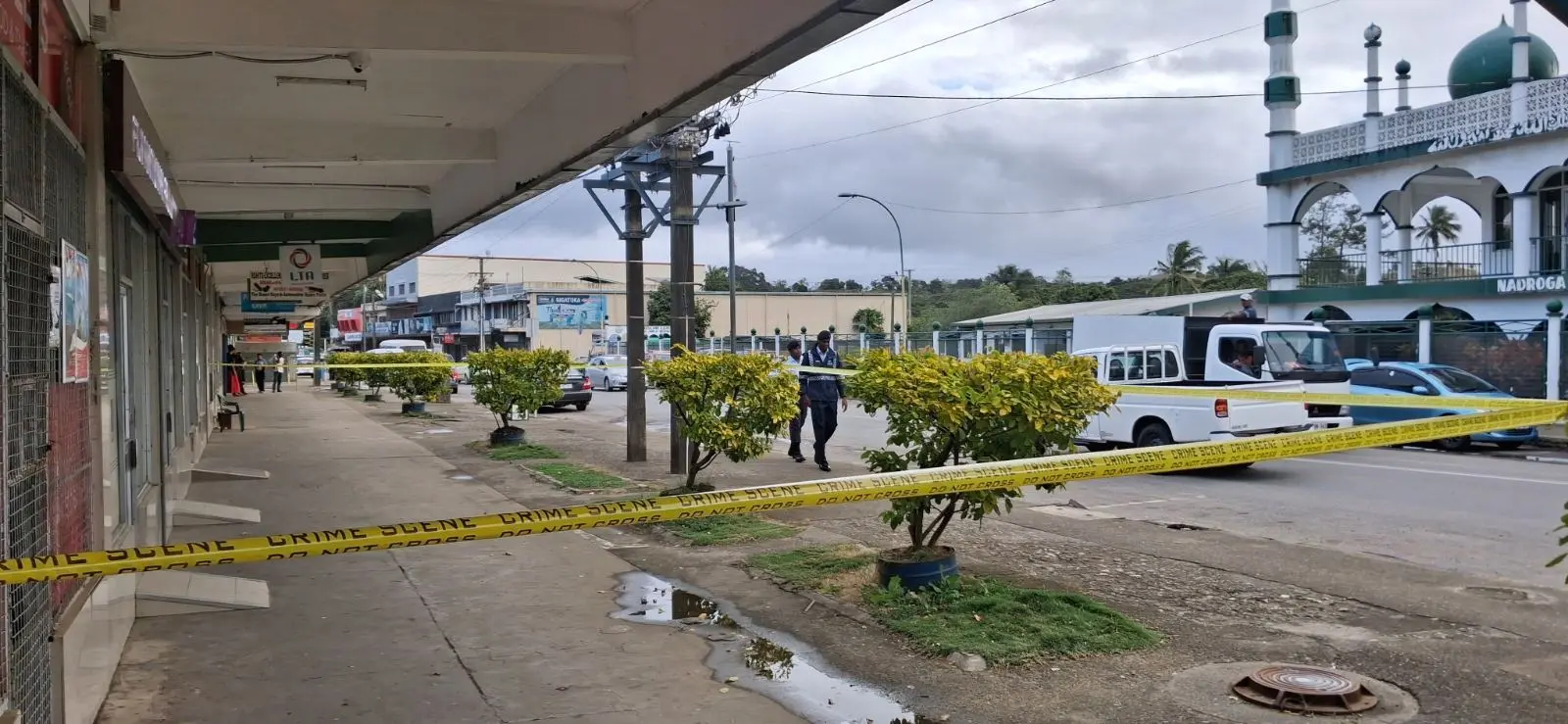 The spot in Sigatoka town where the body was discovered.