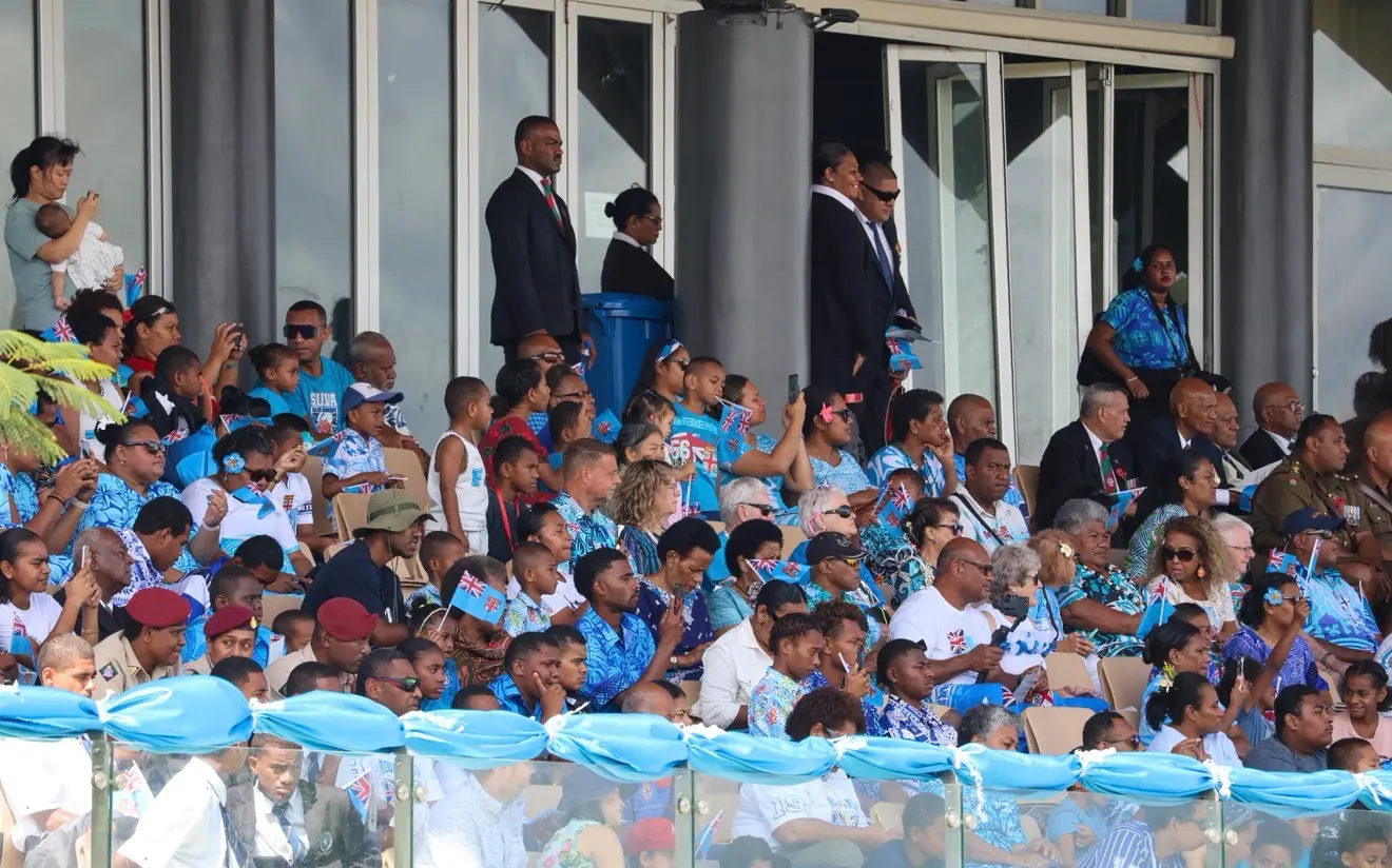 Families at the at the 56th Independence Day celebrations at Albert Park, Suva on October 10, 2026.
