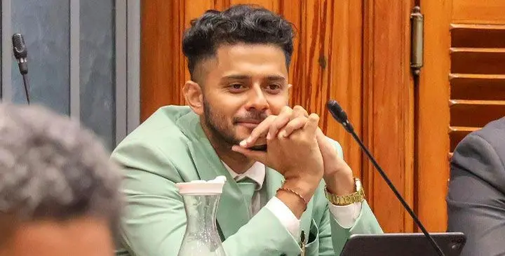 Opposition Independent Member of Parliament Rinesh Sharma.