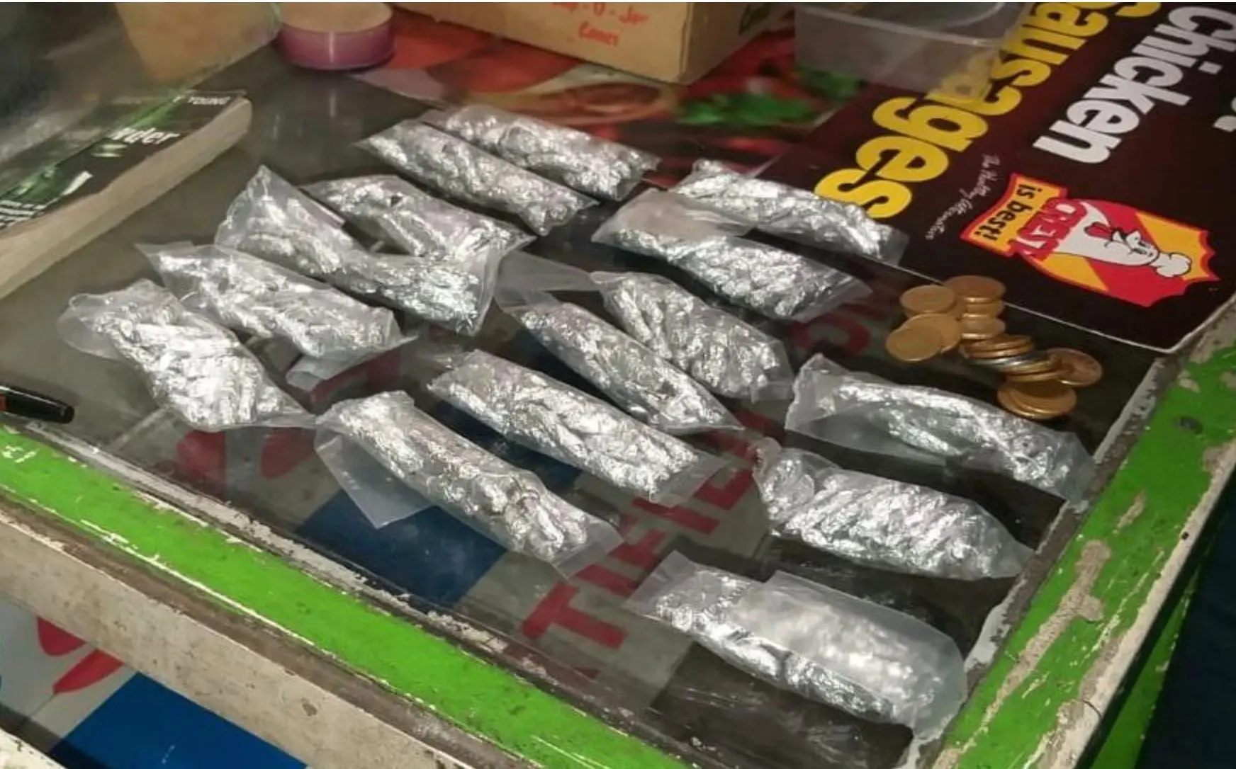 Rolls believed to be marijuana were found during a Police raid at a supermarket in Lautoka. 