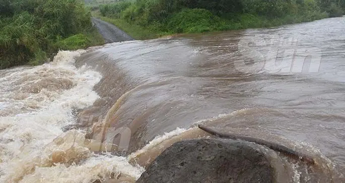 Navakuru bridge was also underwater during the heavy rain associated with Tropical Sarai on December 28, 2019. Photo: Laisa Lui