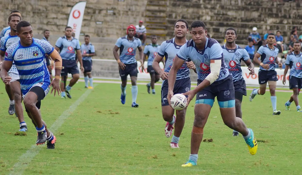 Nasinu Secondary School and Queen Victoria School under 19 semi-final action of Secondary School rugby league at ANZ Stadium on March 31, 2019. Photo: Ronald Kumar.