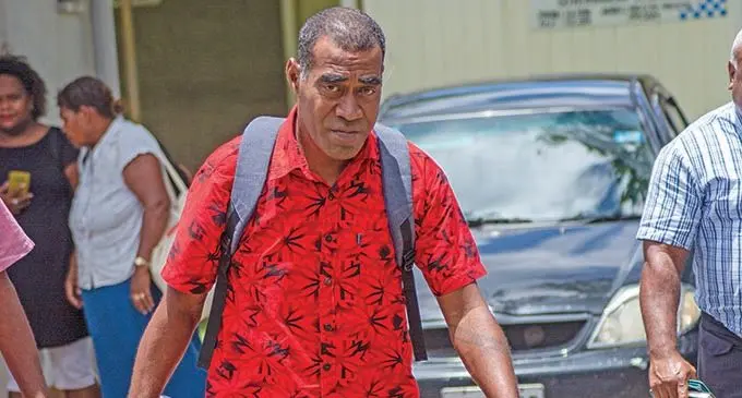 Isikeli Tabakaucoro Komaisavai on his way to court on the 15th February 2021. Photo: Leon Lord