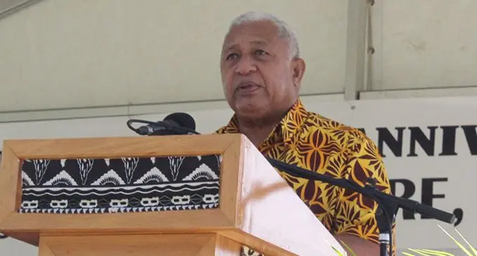 Prime Minister Voreqe Bainimarama during the Fiji Girmit 140th Anniversary celebrations at Albert Park in Suva on May 11, 2019. Photo: Simione Haravanua.