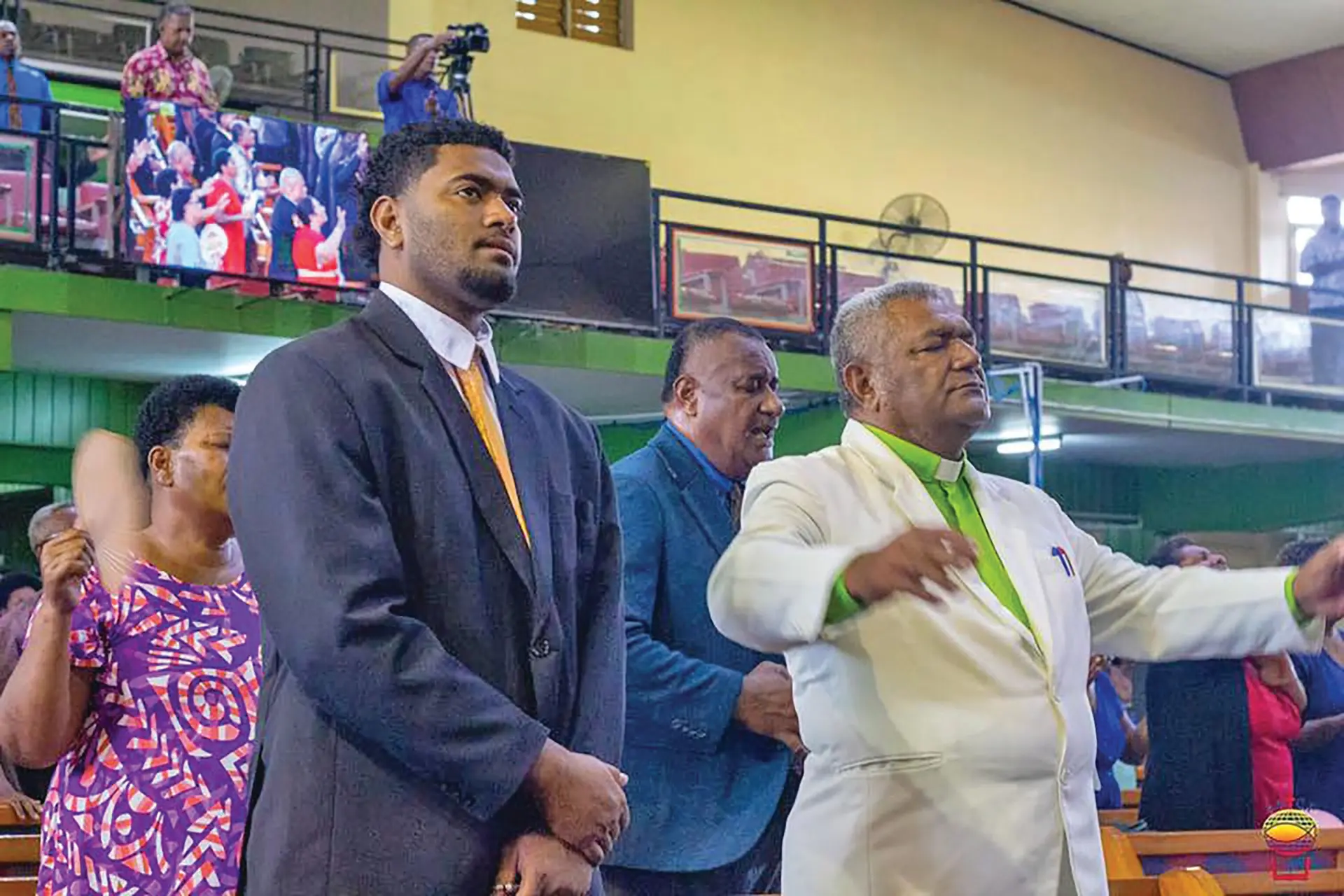 All Nations Christian Fellowship (ANCF) senior pastor Reverend Peni Moi (right) during the All Nations Christian Fellowship 2025 Generation Youth Conference