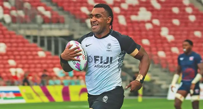 Fiji Airways Fiji men’s rugby sevens player Jioji Nasova during the Singapore Sevens. Photo: World Rugby
