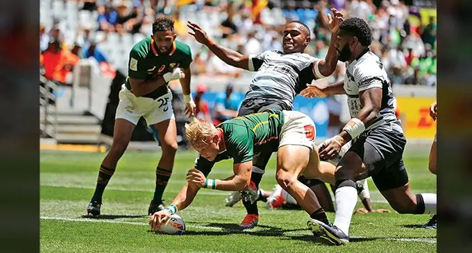 Being consistent at all tournaments is a grey area that Fiji Airways Fijian men's 7s head coach Ben Gollings has highlighted. Photo: World Rugby