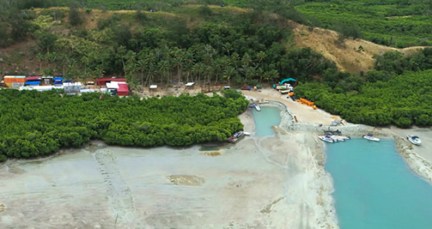 Construction work at the proposed resort site has stopped.