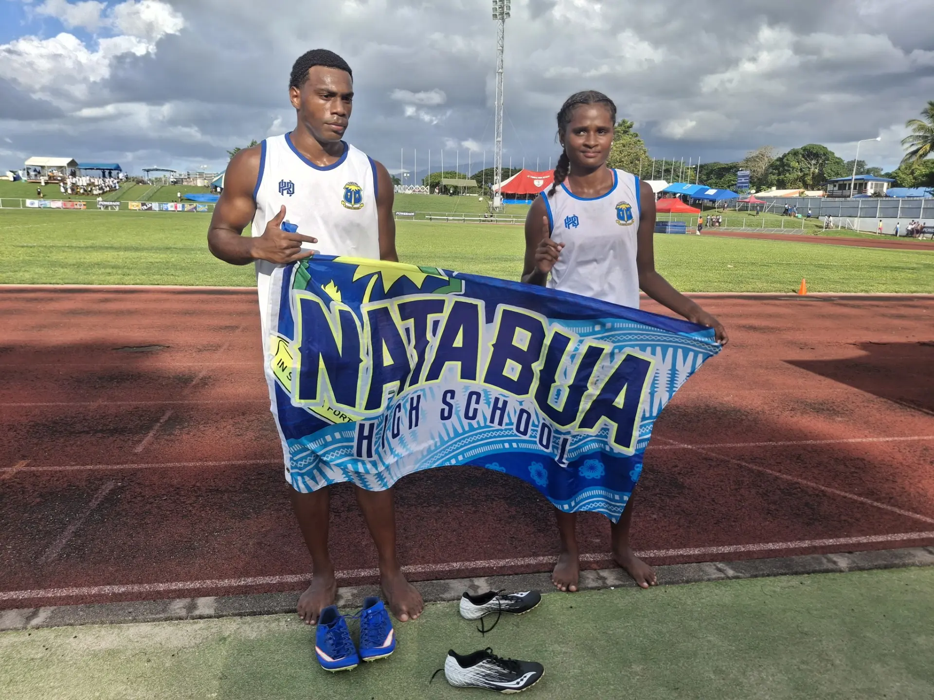 Josevata Tuinavitilevu and Storm Naivalu of Natabua High School