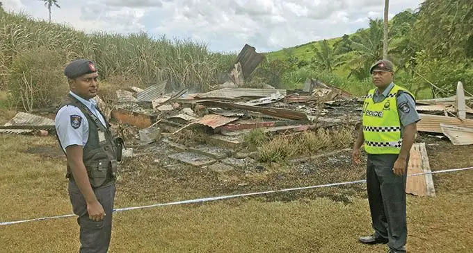 House burnt down at Navakasigani, Labasa on April 19, 2022.  Photo: Shratika Naidu