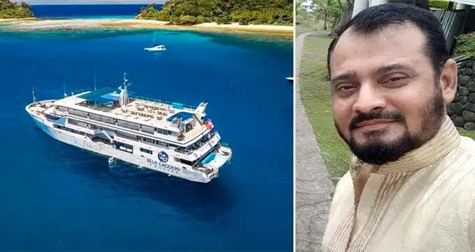 From left-right: A vesself of Blue Lagoon Cruises and Majid Shahzad.