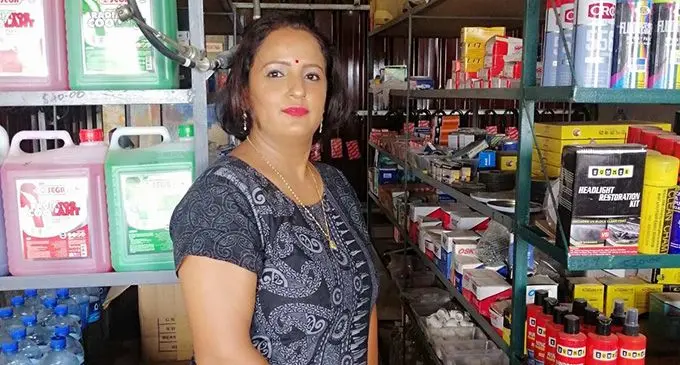 Custom Spare Parts (Fiji) managing director Lalini Sharma at her shop in Nadi. Photo: Waisea Nasokia