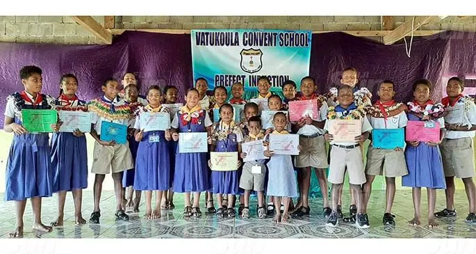 Vatukoula Marist Convent School prefects in Tavua on March 12, 2021. Photo: Salote Qalubau