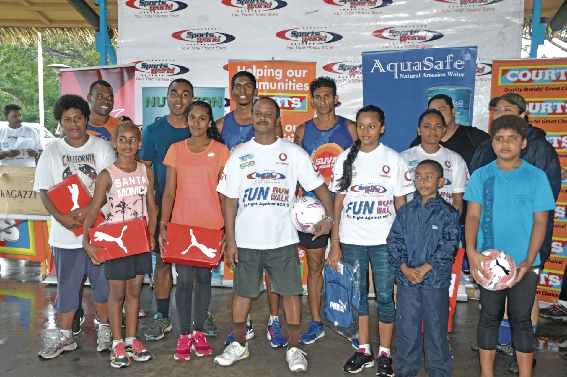 Participants and winners of the Sports World Fun Run event in My Suva Park yesterday. Photo: Ministry of Health.