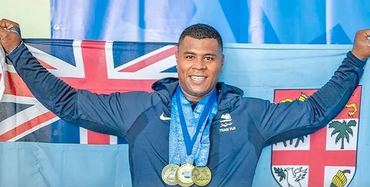 Taniela Rainibogi is back to lead Fiji weightlifters at the Pacific Mini Games in Palau.