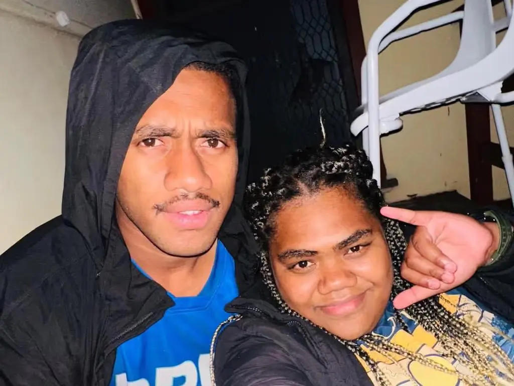 In happier times ... Jeremaia Tuwai and partner Nunia Kurualeba.