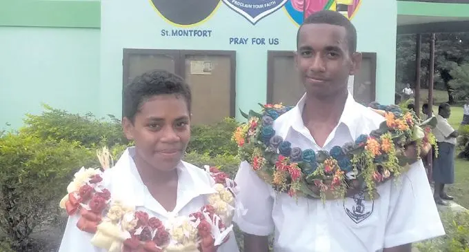 St Thomas High School’s headgirl Camari Waqawai and headboy Ratu Rakuita Qerewaqa on February 2, 2018. Photo: St Thomas High School