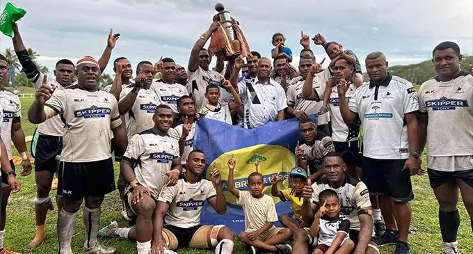 Nadroga side retained the Inkk Farebrother Challenge Trophy after defeating challengers Naitasiri 29-20 at Lawaqa Park in Sigatoka. Photo: FRU Media