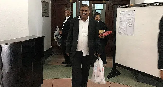 Former FijiFirst Member of Parliament, Vijendra Prakash outside the Anti-Corruption High Court in Suva on October 5, 2022. Photo: Jone Salusalu