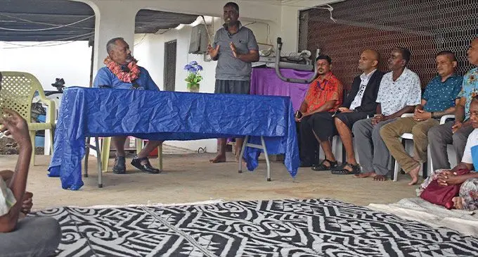 Minister for Rural, Maritime Development and Disaster Management Sakiasi Ditoka attended the Nasau community meeting in Nadi. Photo: Mereleki Nai