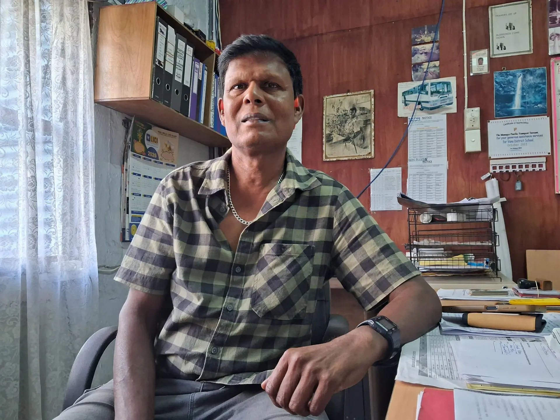 Taveuni Buses Manager operations, Sami Prakash. Photo: Devisha Prakash