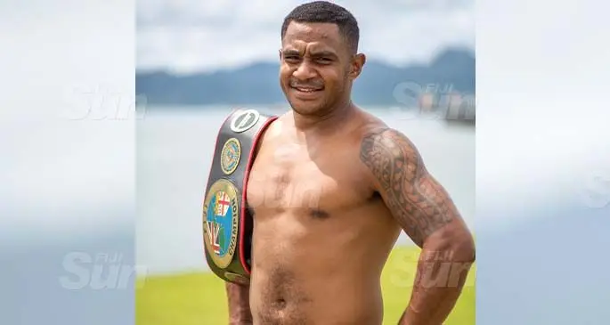 Fijian cruiserweight champion Alivereti Kauyaca at the Grand Pacific Hotel, Suva, on January 8, 2021. Photo: Leon Lord