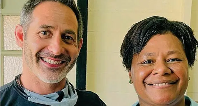 From left; Fijian men’s 7s head coach Ben Gollings with women’s senior development officer Divela Naucukidi at Rugby House, Suva, on January 12, 2022.