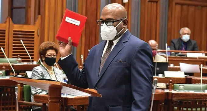 Government MP Sachida Nand during the swearing-in in Parliament yesterday. Photo: Parliament of Fiji