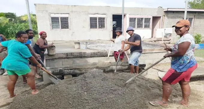 Ana Tale (first from right) with the New Horizon group members at Natabua Seaside in Lautoka on June 30, 2022. Photo: Nicolette Chambers