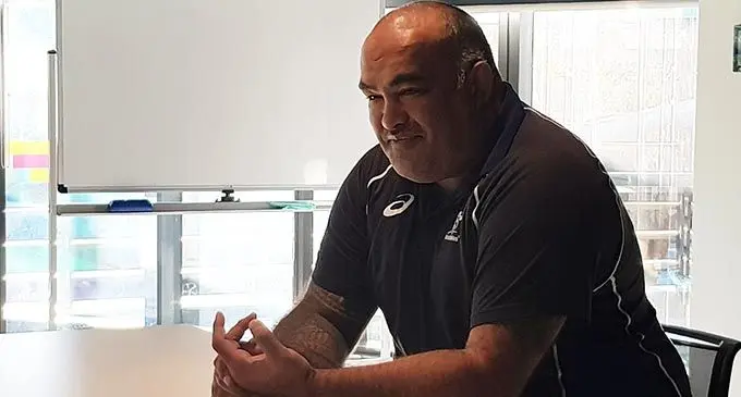 Wallabies forwards coach and former Flying Fijians captain Simon Raiwalui.   Photo: Leone Cabenatabua