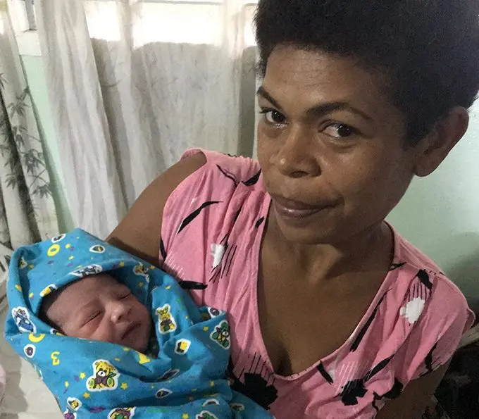 Vani Sokomuri with her newborn son at the Labasa Hospital on May 10,2020. Photo: Laisa Lui