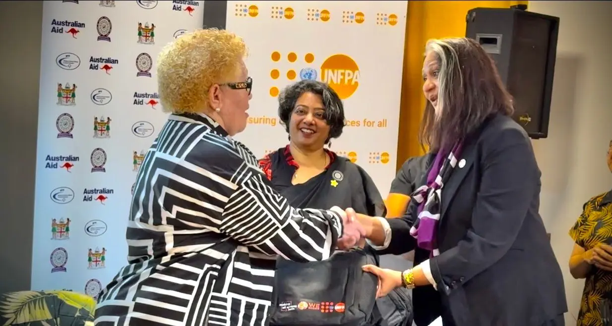 PCU Minister of Women Sashi Kiran , Sainimili Tawake and Bidisha Pillai