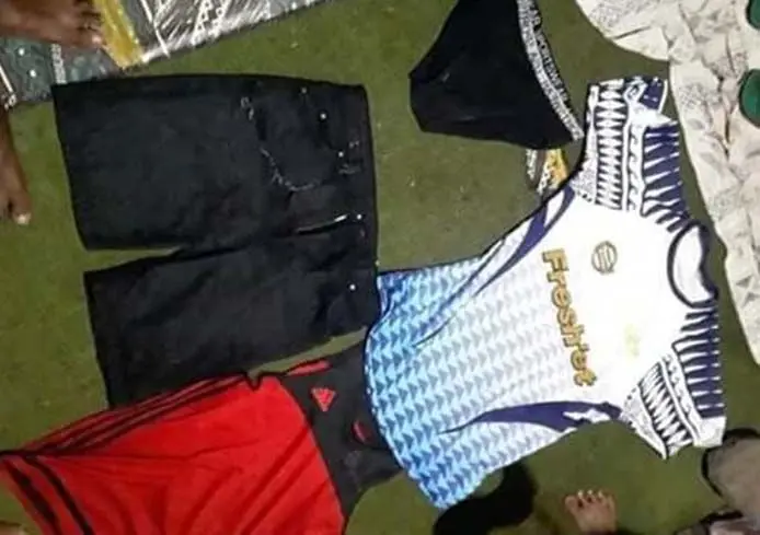 The clothes that villagers claim Eliki Yaco was wearing when last seen.