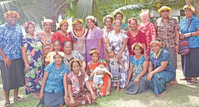 Members of the Ueenteroti Women’s Group with Minister for Women, Children and Poverty Alleviation Mereseini Vuniwaqa. Photos: Nacanieli Tuilevuka