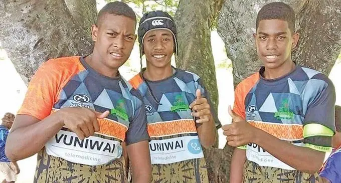 Pasikali Naevo, Etuate Tawase and Apenisa Naevo on March 13 in Nadi.  Photo: Waisea Nasokia
