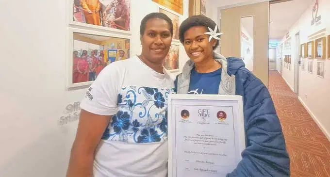 Maria Sauvou with her daughter Ulamila Sauvou. Photo: Sosiveta Korobiau