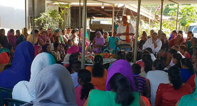 Hundreds turn up to farewell a father and his two sons in Namosau Ba. Photo: Nicollete Chambers