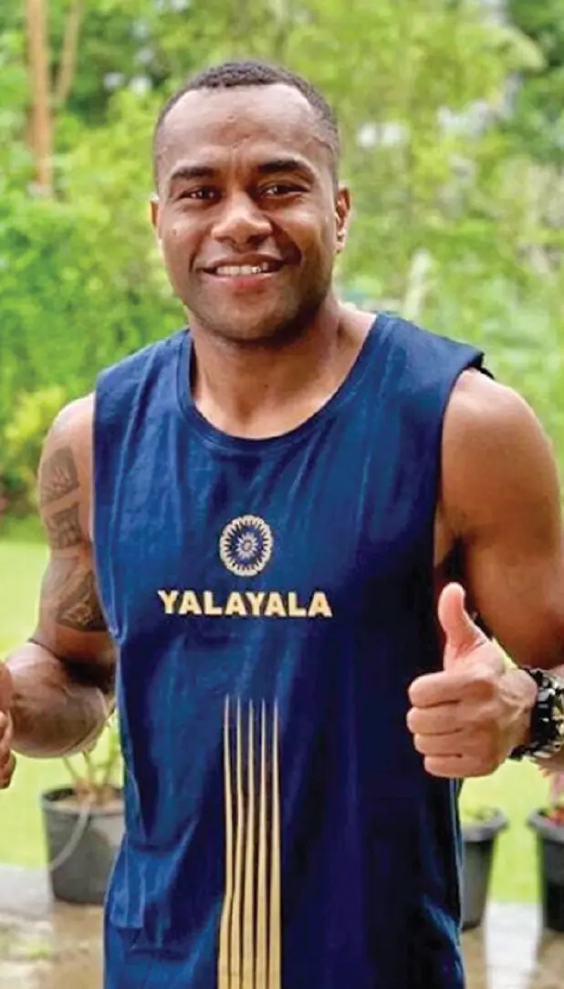 Rugby 7s star Alasio Naduva sporting Yalayala gear. Photo: Courtesy of Diri Nasalo