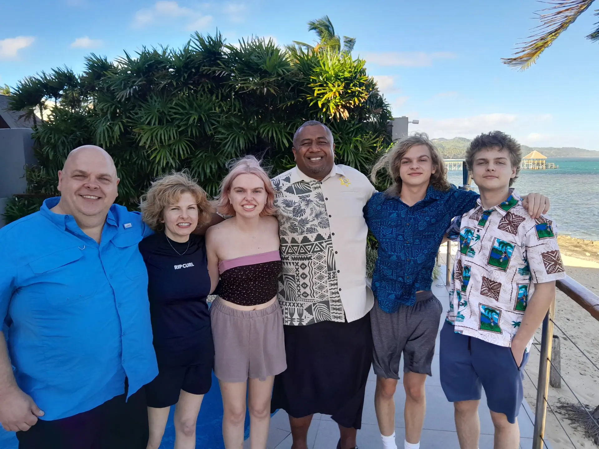  Friends for life ... Dad Abraham Durrant, Paulene Bobbe, Amira, Esala Tavuto, Adrik and Atticus. Photo: supplied.