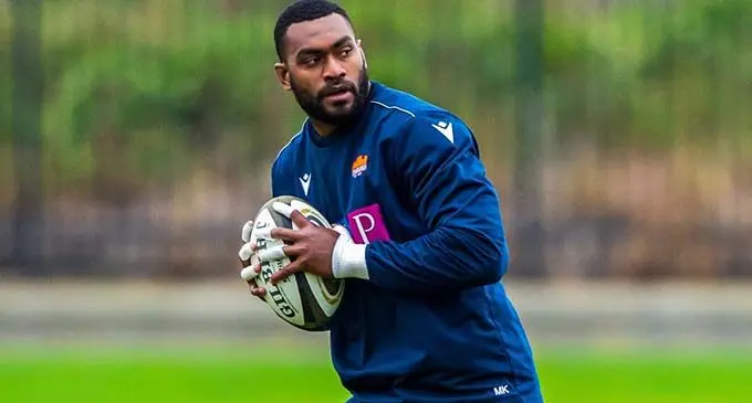 Flying Fijians flanker Mesulame Kunavula mourns the loss of his mother and is unable to make his Test debut for the Flying Fijians after their match against France was cancelled due to coronavirus. Photo: Edinburgh Rugby